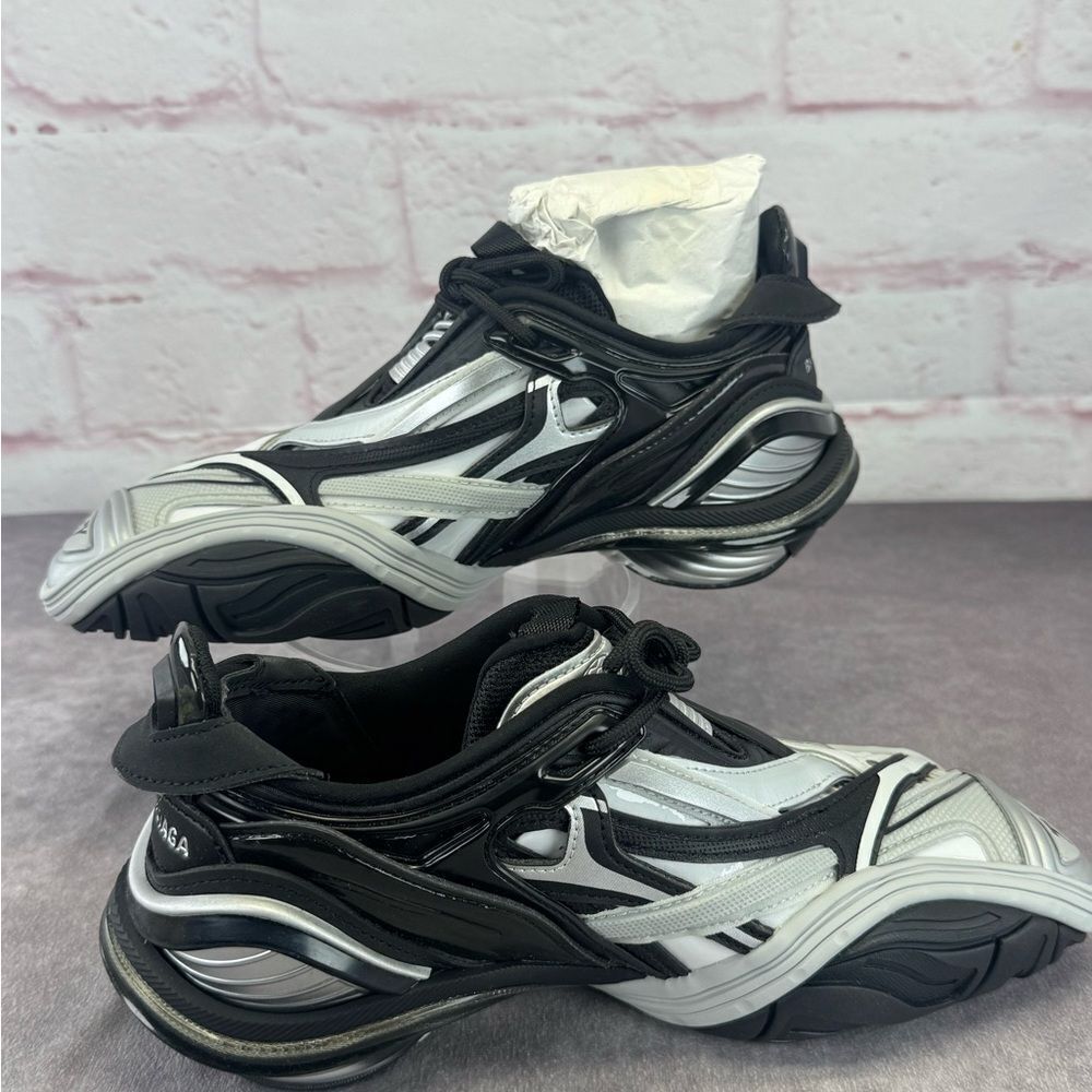 Balenciaga Sneakers Women’s Black and White Tyrex Shoes NEW 6
